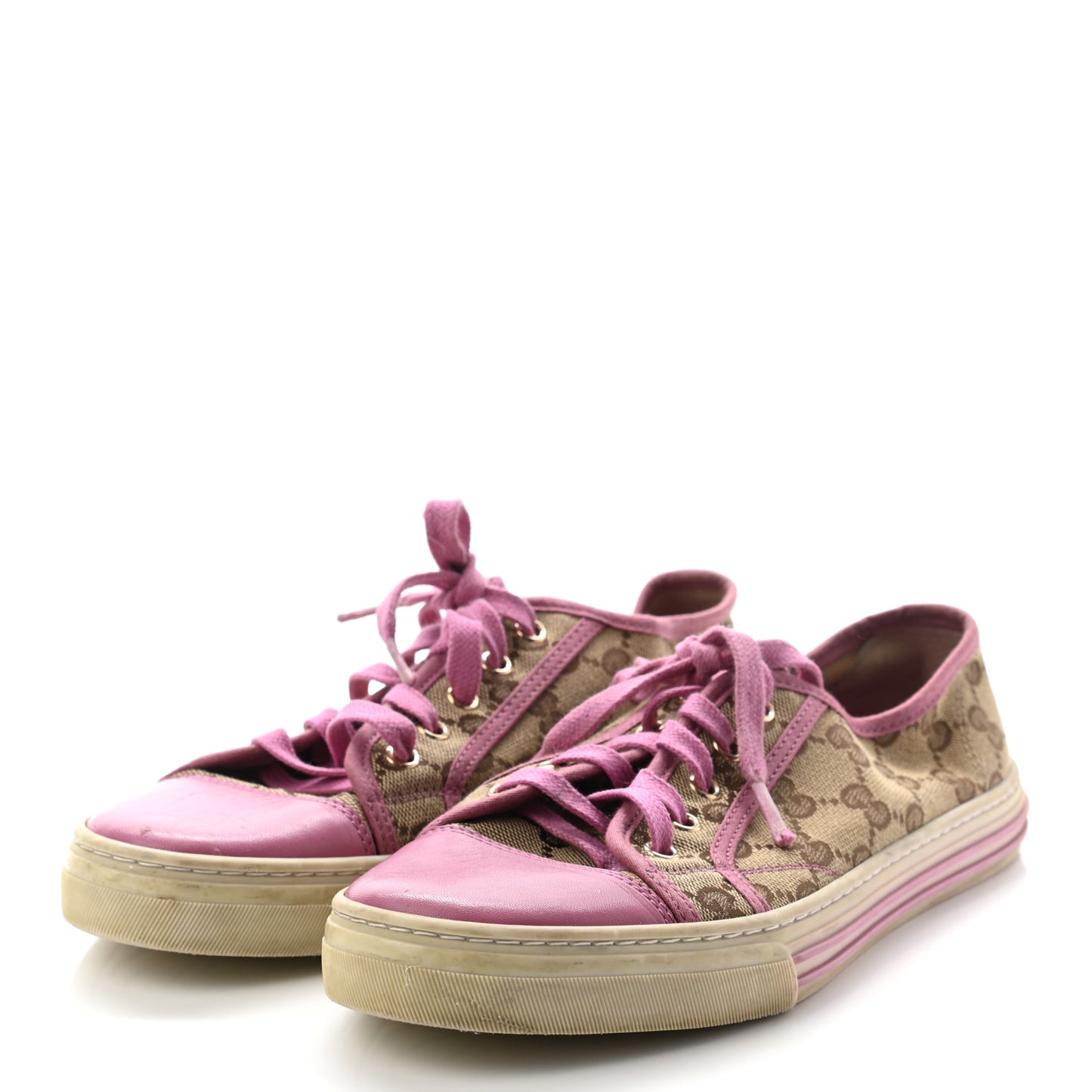 Monogram Womens Sneakers 37 Pink
