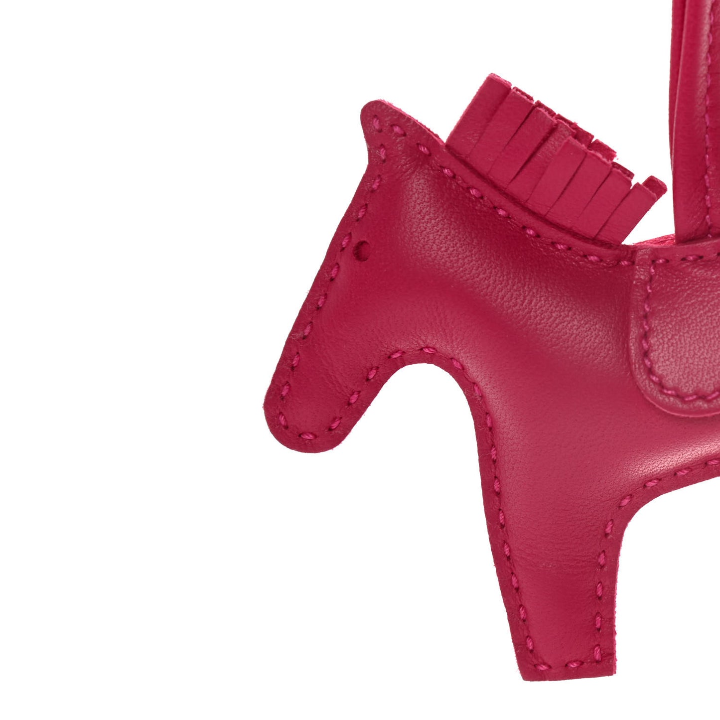Milo Lambskin Grigri Rodeo Horse Bag Charm PM Rose Mexico