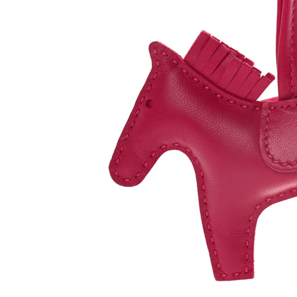 Hermes Milo Lambskin Grigri Rodeo Horse Bag Charm PM Rose Mexico 6 of 7