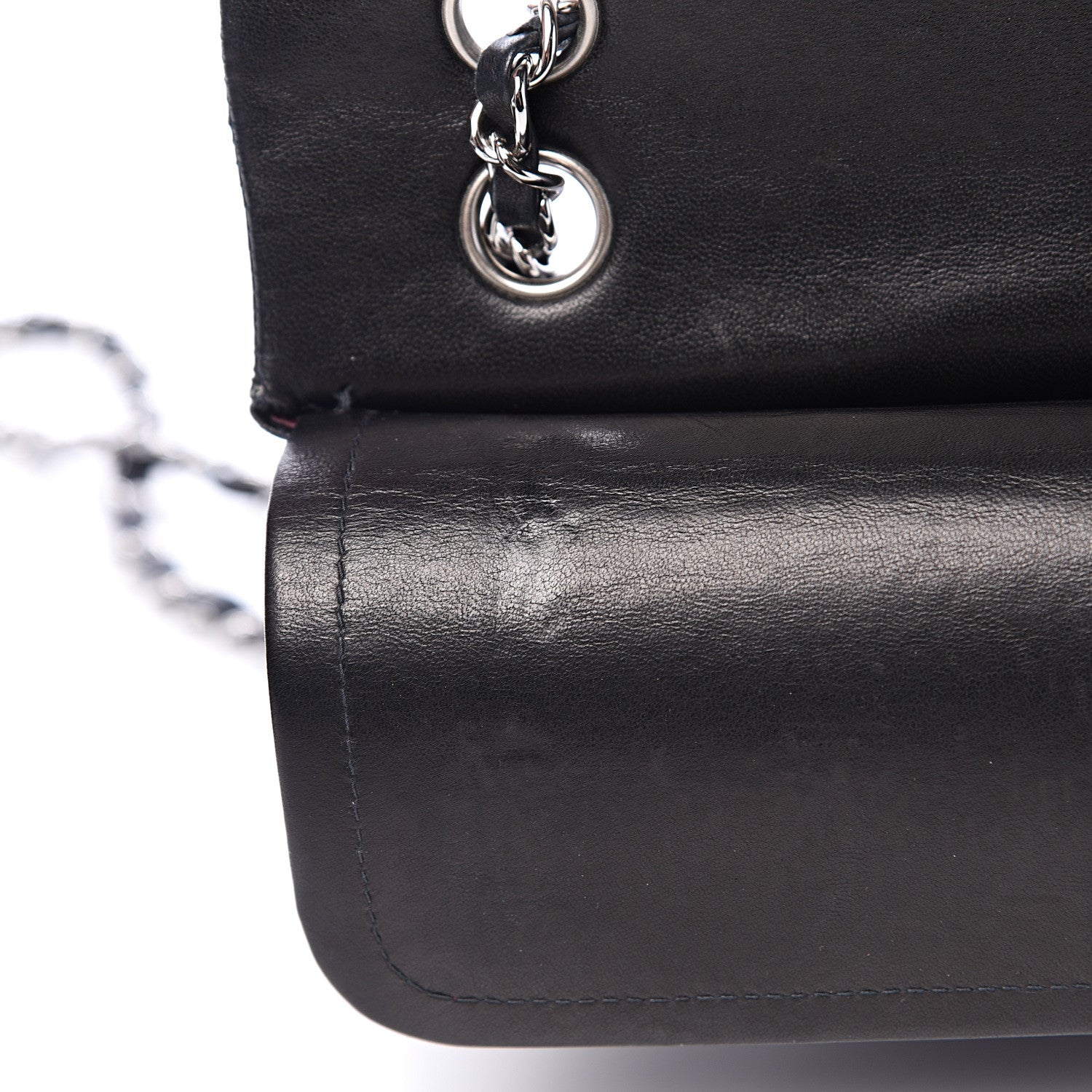 Chanel Lambskin Quilted Medium Double Flap Black 13 of 22