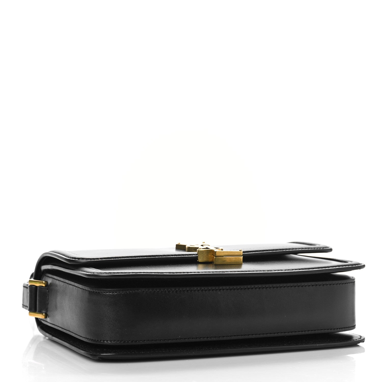 Saint Laurent Box Calfskin Monogram Medium Solferino Satchel Black 4 of 11
