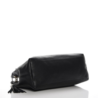Gucci Pebbled Calfskin Medium Soho Chain Shoulder Bag Black 4 of 7