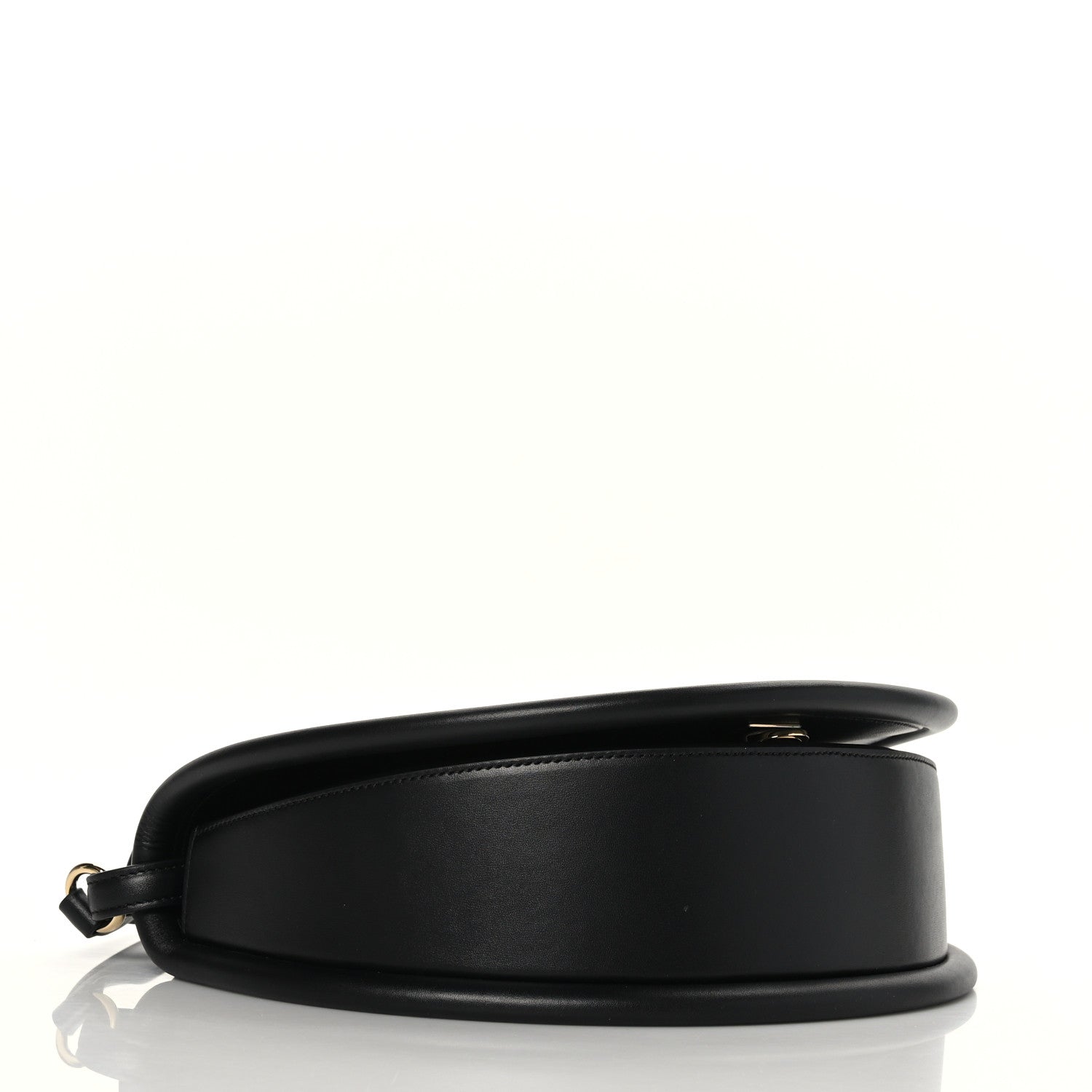 Salvatore Ferragamo Calfskin Aura Shoulder Bag Black 4 of 8