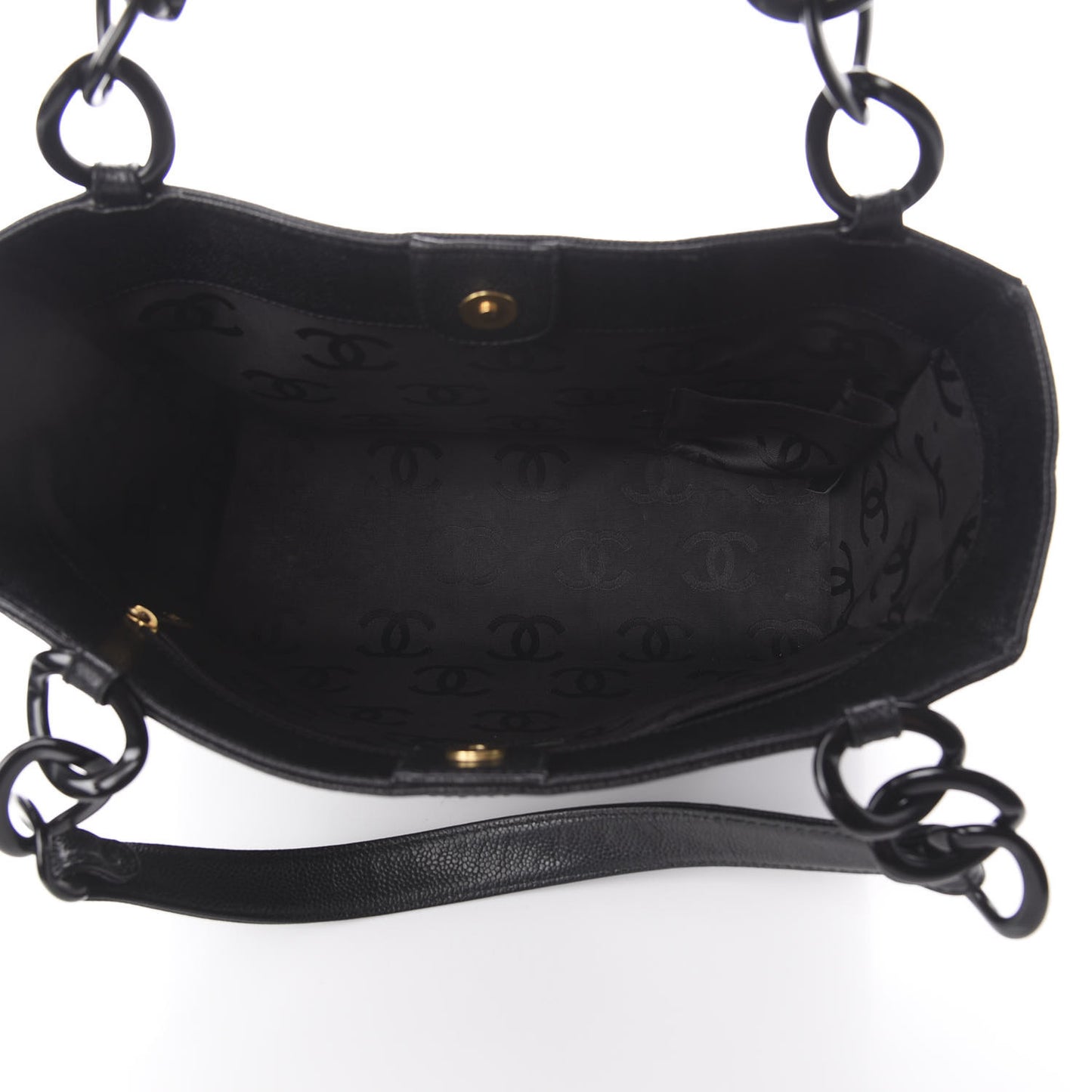 Caviar Bekko Chain Tote Black