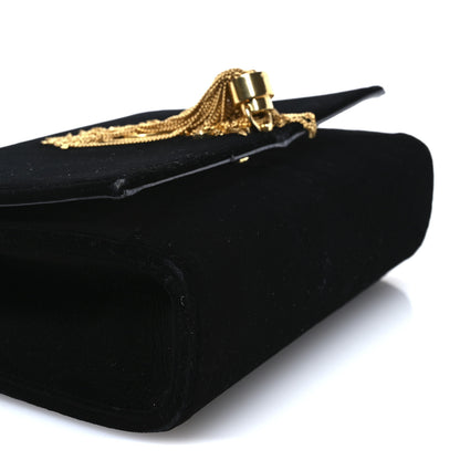 Saint Laurent Velvet Medium Monogram Kate Tassel Shoulder Bag Black 9 of 10
