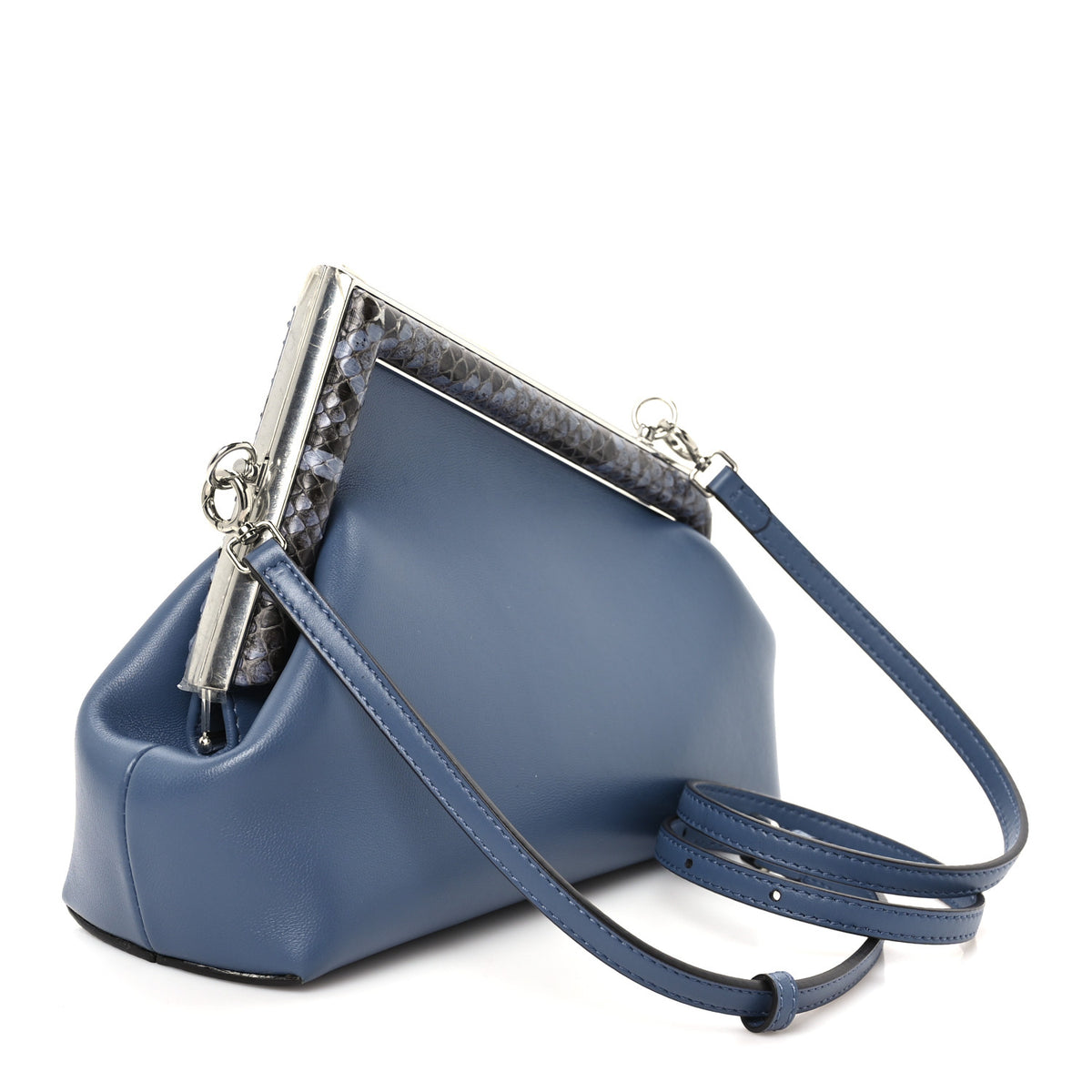 Fendi Shiny Nappa Snakeskin Small Fendi First Mirto 3 of 11