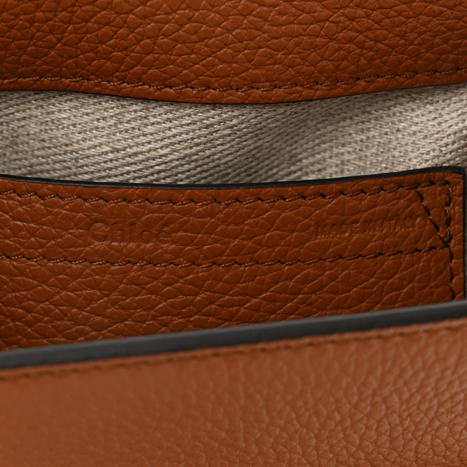 Chloe Grained Calfskin Small Marcie Saddle Bag Tan 6 of 10