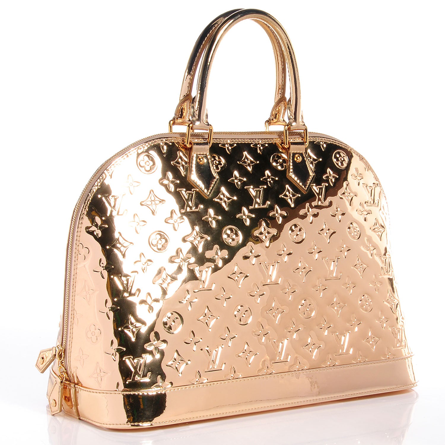 Louis Vuitton Monogram Miroir Alma MM Gold 3 of 8