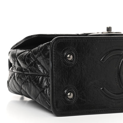 Chanel Aged Calfskin Flap Black 9 of 10