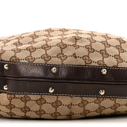 Gucci Monogram Large Biba Studded Hobo Dark Brown 10 of 16