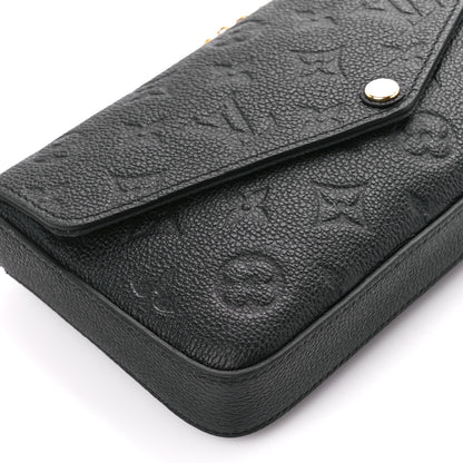 Louis Vuitton Empreinte Pochette Felicie Chain Wallet Black 13 of 15