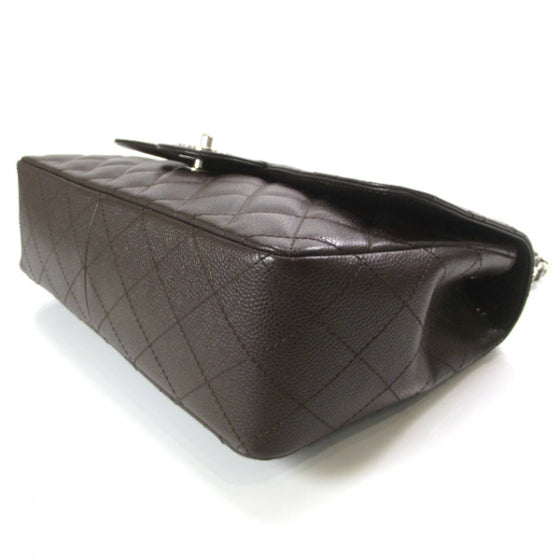 Chanel Caviar Jumbo Flap Dark Brown 6 of 14