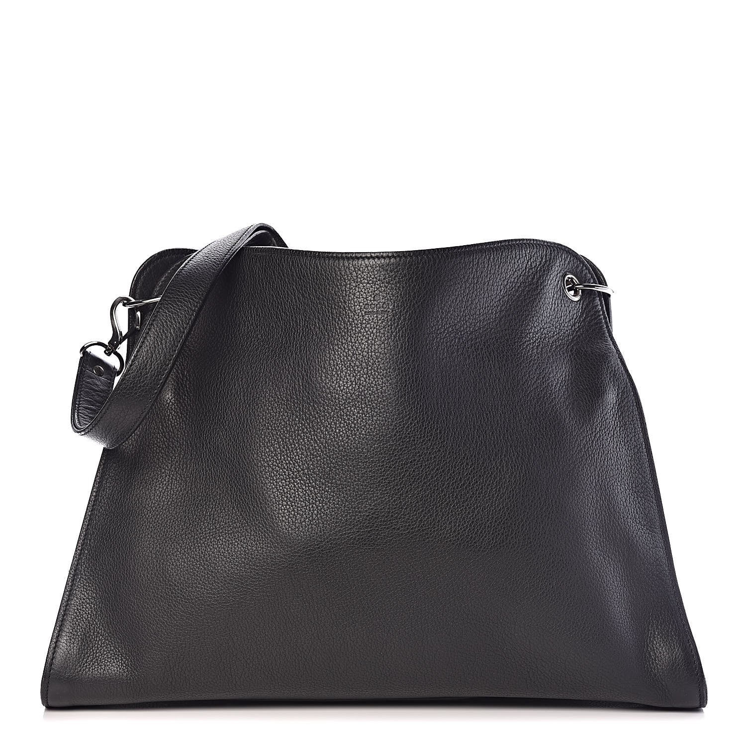 Gucci Grained Calfskin Large Shoulder Bag Black 1 of 16