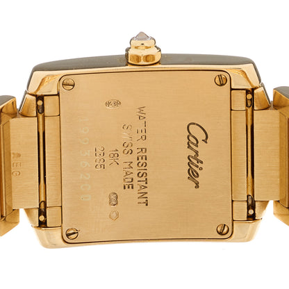 Cartier 18K Yellow Gold Diamond 20mm Tank Francaise Quartz Watch 4 of 4