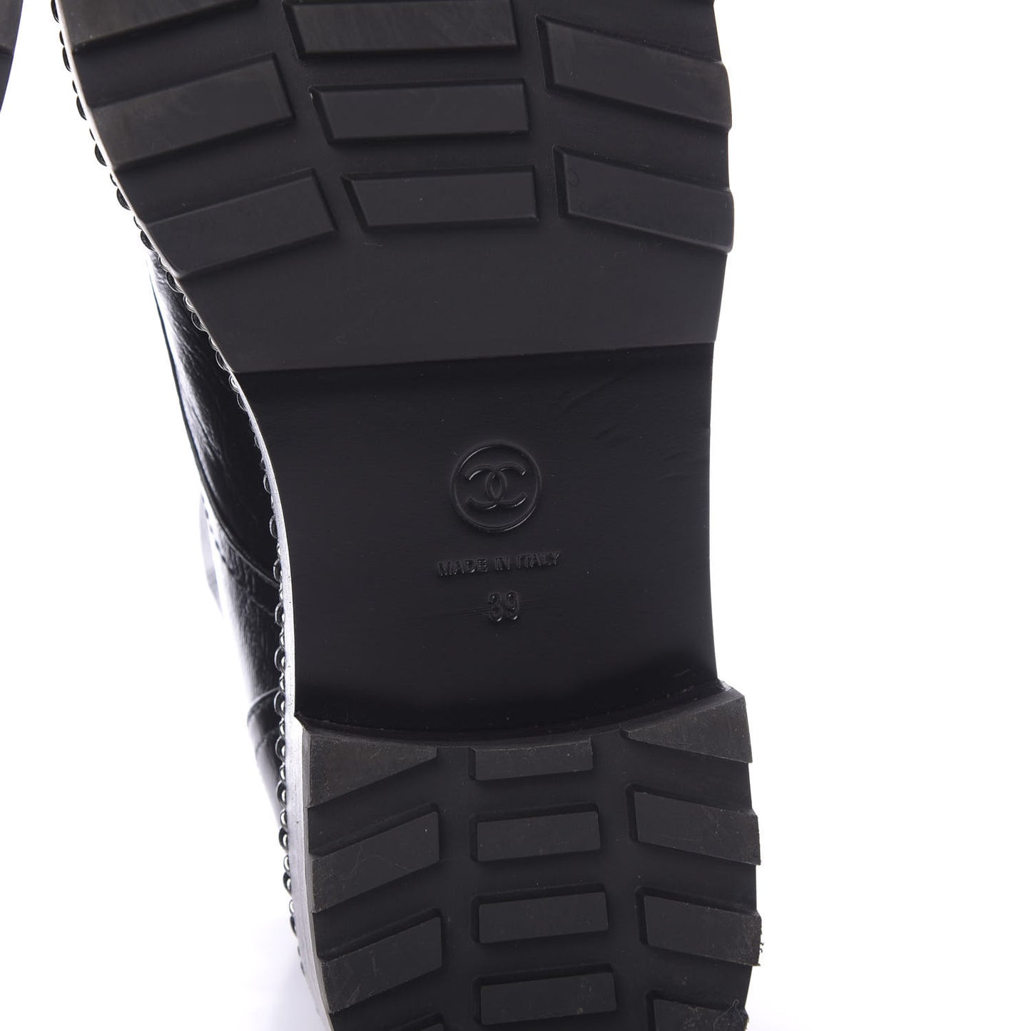 Crackled Calfskin Velvet Pearl Combat Short Boots 39 Black