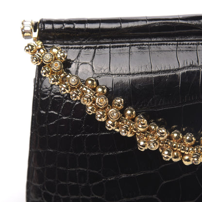 Judith Leiber Alligator Crystal Evening Bag Black 15 of 17