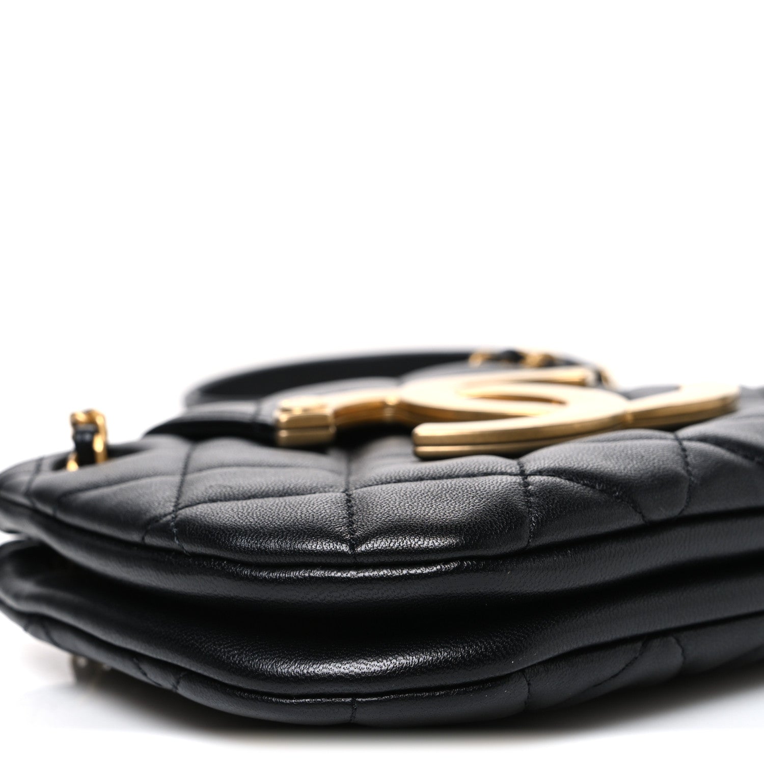Chanel Lambskin Quilted Small Giant CC Flap Bag Black 9 of 10