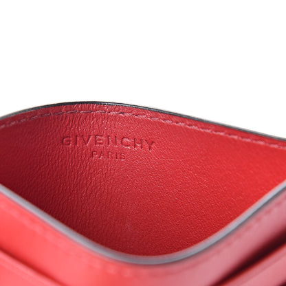 Givenchy Lambskin logo Printed Card Holder Red 6 of 8