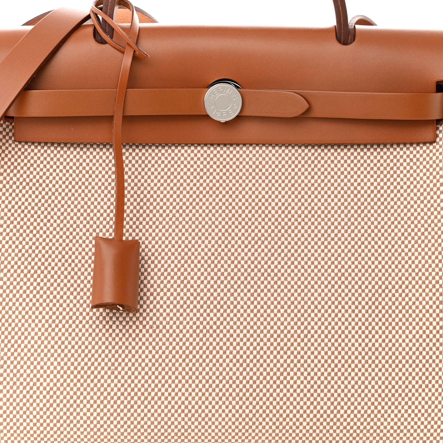 Hermes Vache Hunter Criss Viking Herbag Zip Retourne 31 PM Ecru Fauve 9 of 12