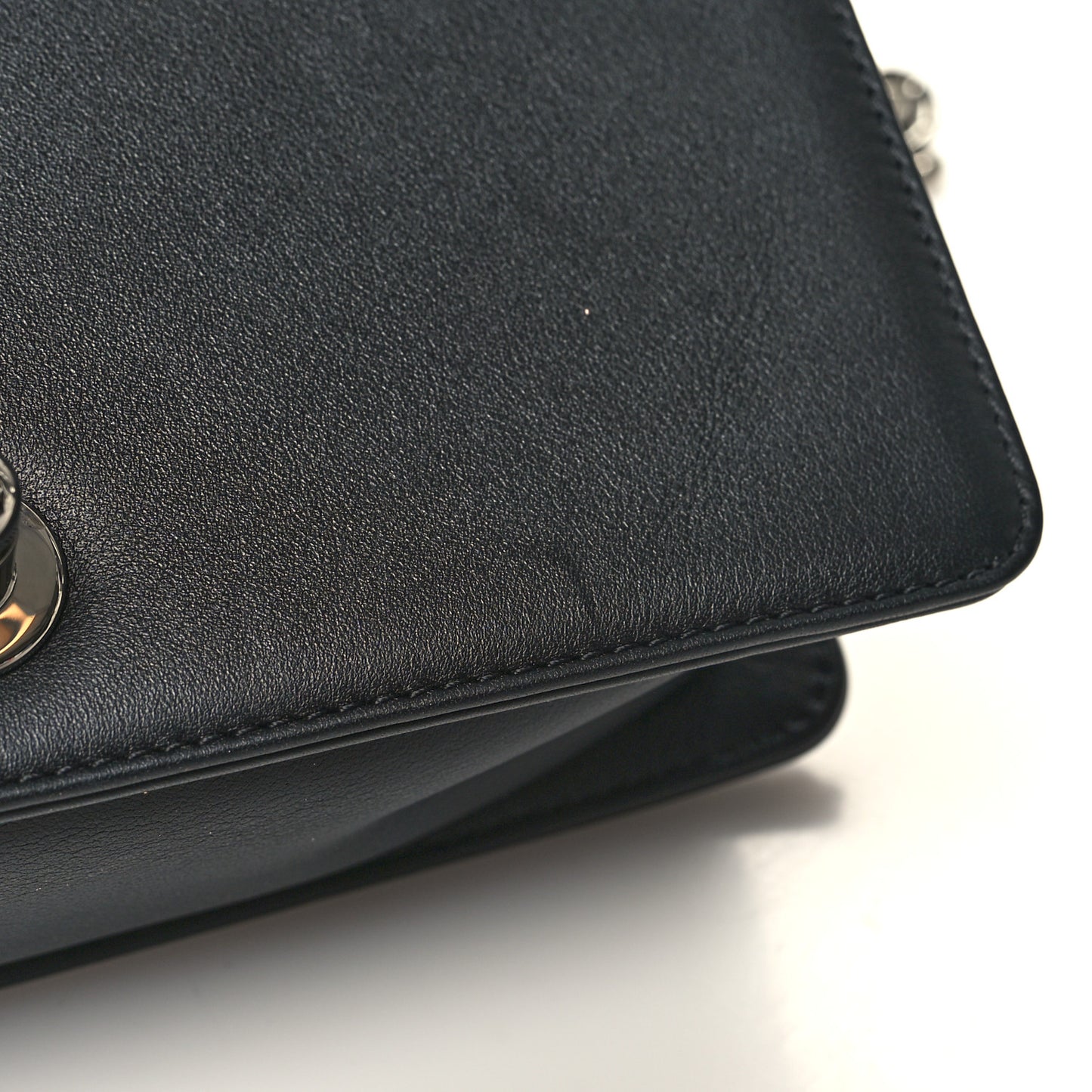 Calfskin Pearl Tweed Small Boy Flap Black