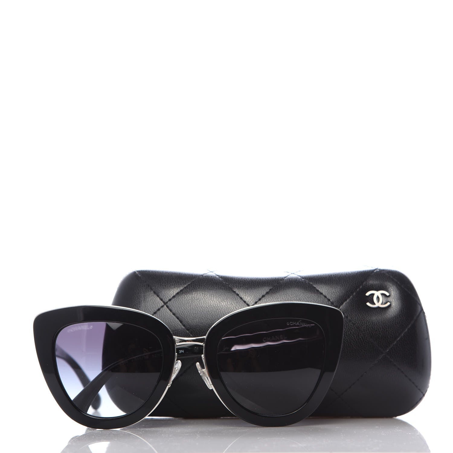 Chanel Cat Eye Quilted Sunglasses 5388 Black 8 of 8
