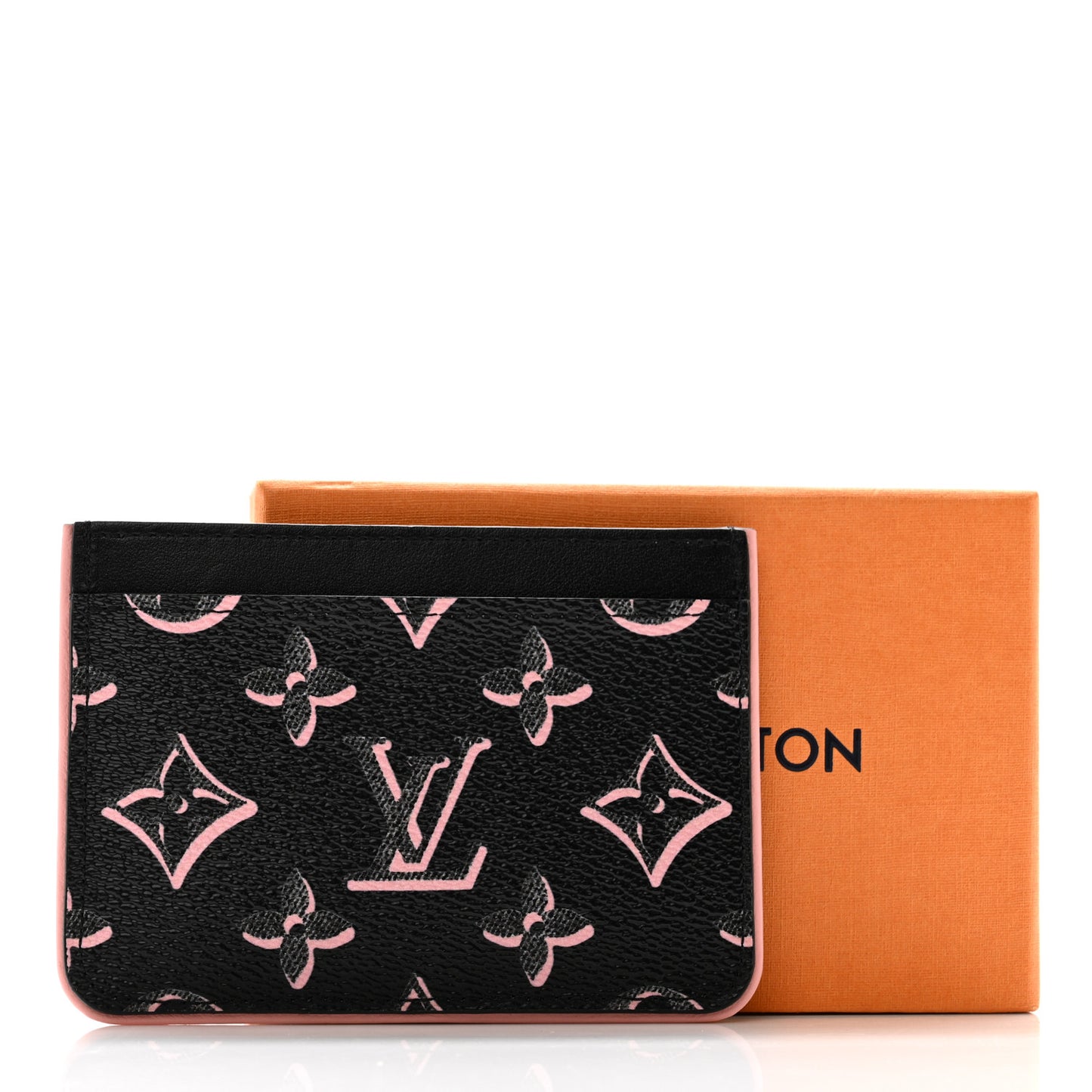 Monogram Fall for You LV Side-Up Card Holder Black