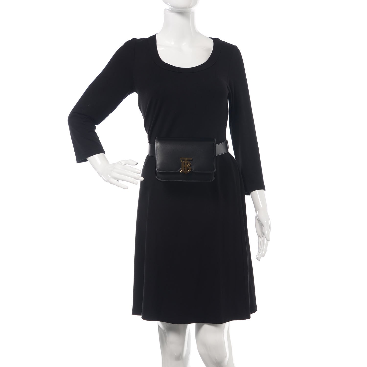Burberry Calfskin TB Belt Bag Black 2 of 9