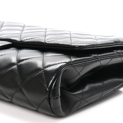 Chanel Lambskin Quilted Clutch With Chain Flap Black 10 of 11