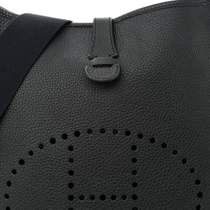 Hermes Taurillon Clemence Evelyne PM Black 8 of 13