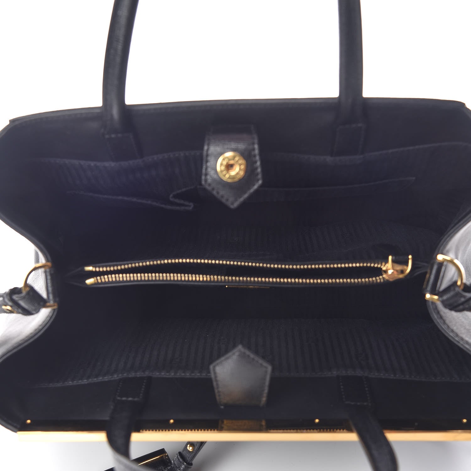 Fendi Vitello Elite Regular 2Jours Tote Black 6 of 10