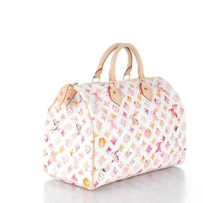 Louis Vuitton Watercolor Aquarelle Speedy 35 White 3 of 7