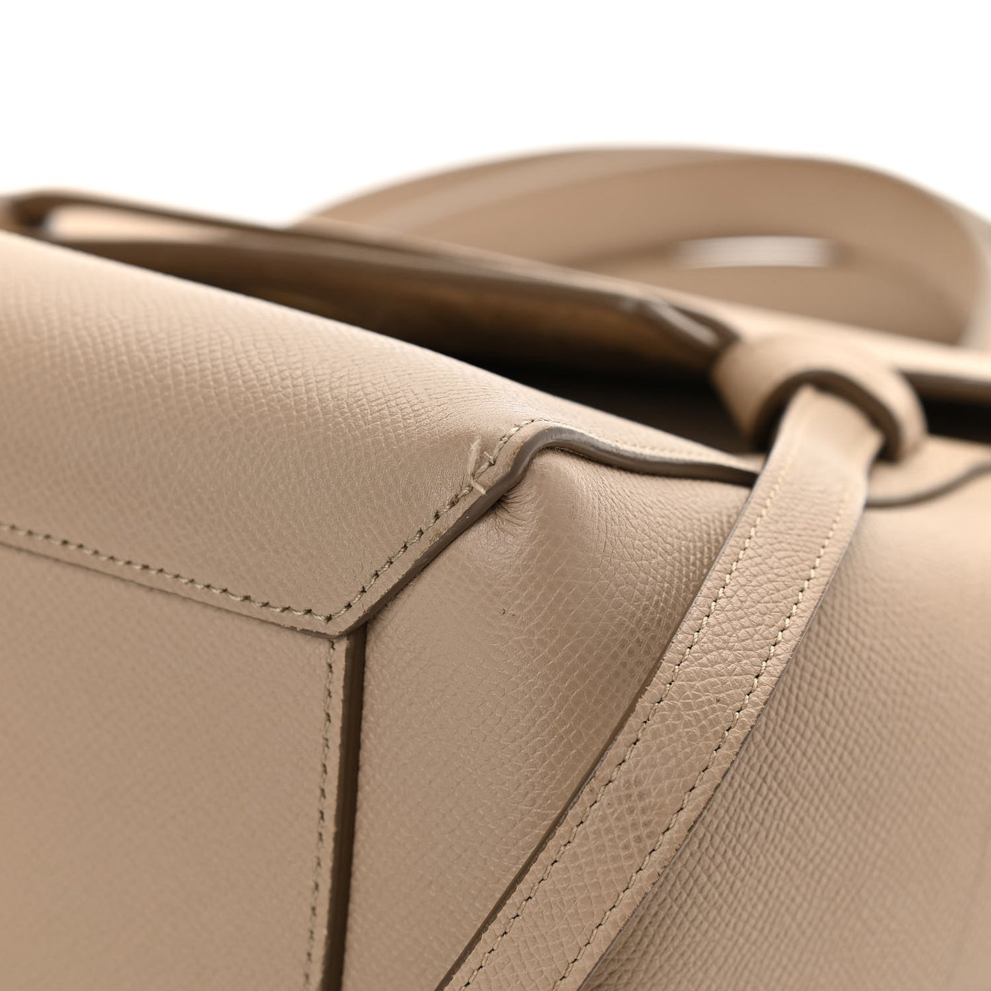 Grained Calfskin Micro Belt Bag Light Taupe