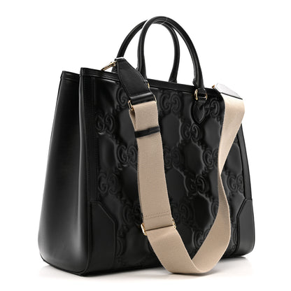 Gucci Calfskin GG Matelasse Tote Bag Black 3 of 16