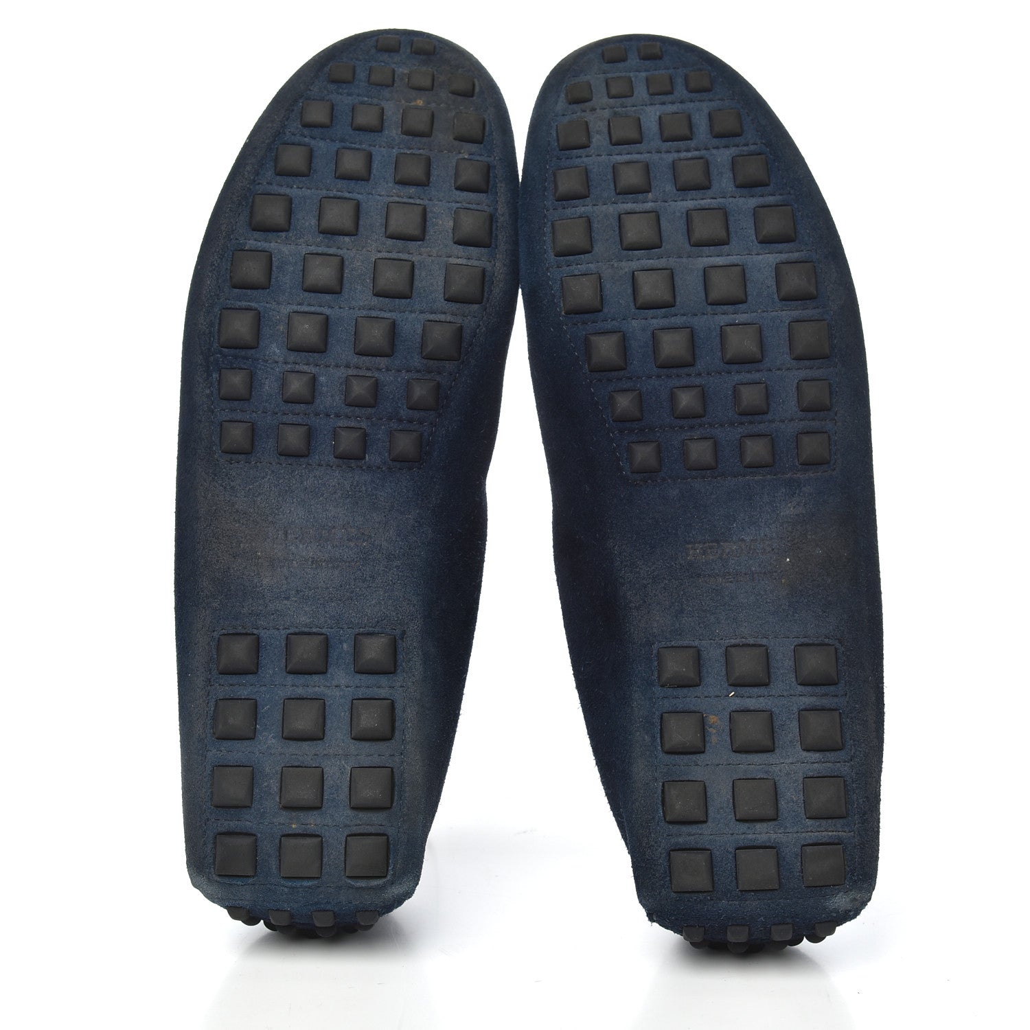 Hermes Suede Mens Irving Moccasin Loafers 43 Dark Blue 5 of 9