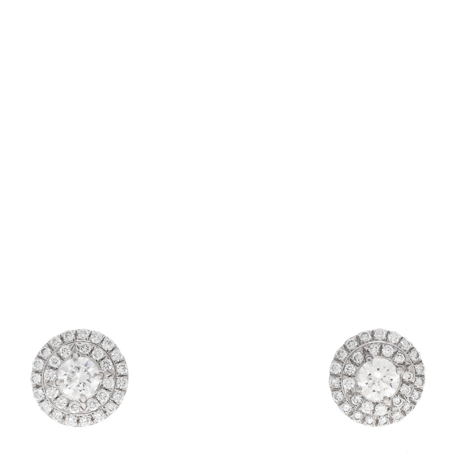Tiffany Platinum Diamond .60ctw Soleste Earrings 1 of 4