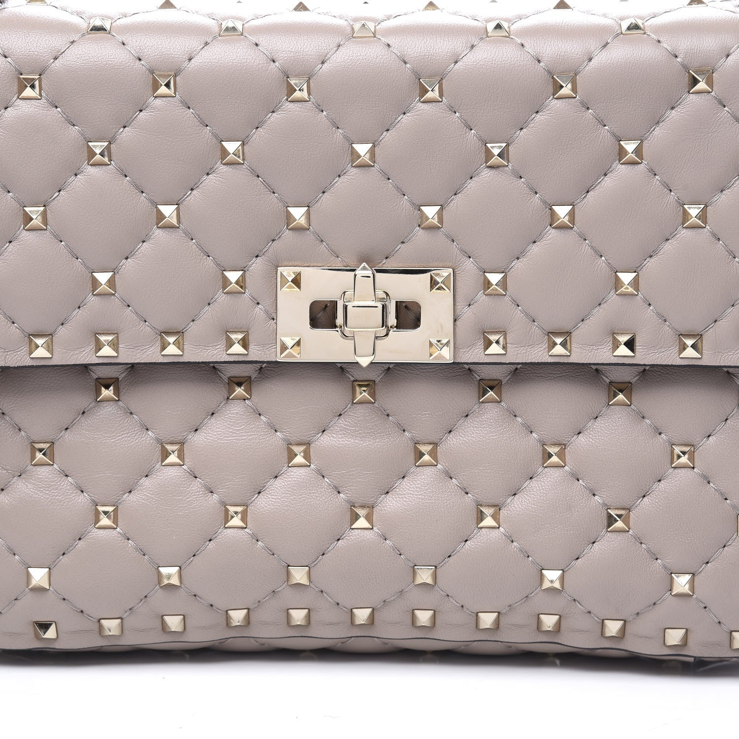 Valentino Garavani Lambskin Medium Rockstud Spike Shoulder Bag Poudre 8 of 8