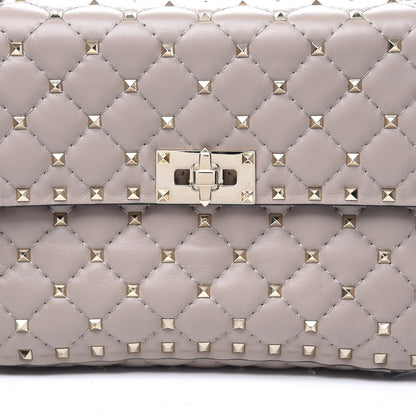Valentino Garavani Lambskin Medium Rockstud Spike Shoulder Bag Poudre 8 of 8