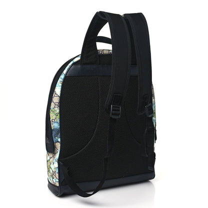 Gucci GG Supreme Monogram Blooms Medium Day Backpack Beige Blue Navy 3 of 10