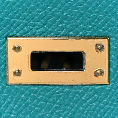 Hermes Epsom Kelly Sellier 25 Bleu Paon 32 of 37