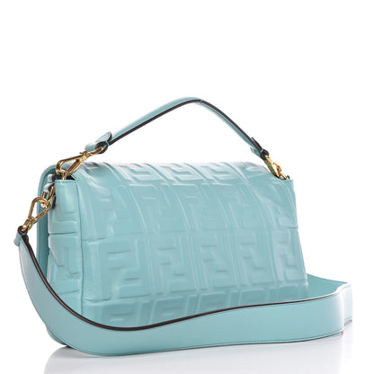 Fendi Nappa FF 1974 Embossed Large Baguette Tiffany 3 of 10