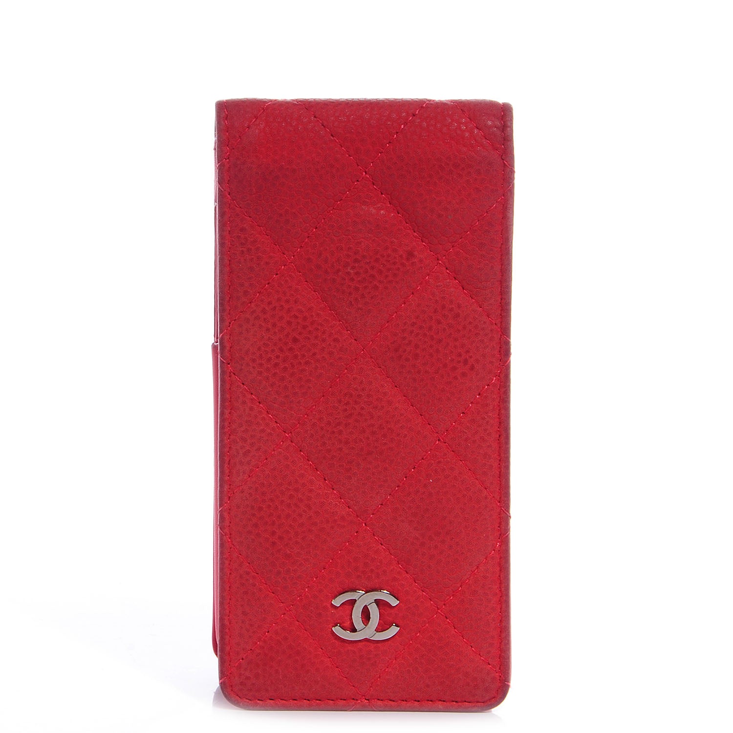 Chanel Iridescent Caviar Quilted iPhone 5 Case Holder Red 1 of 10