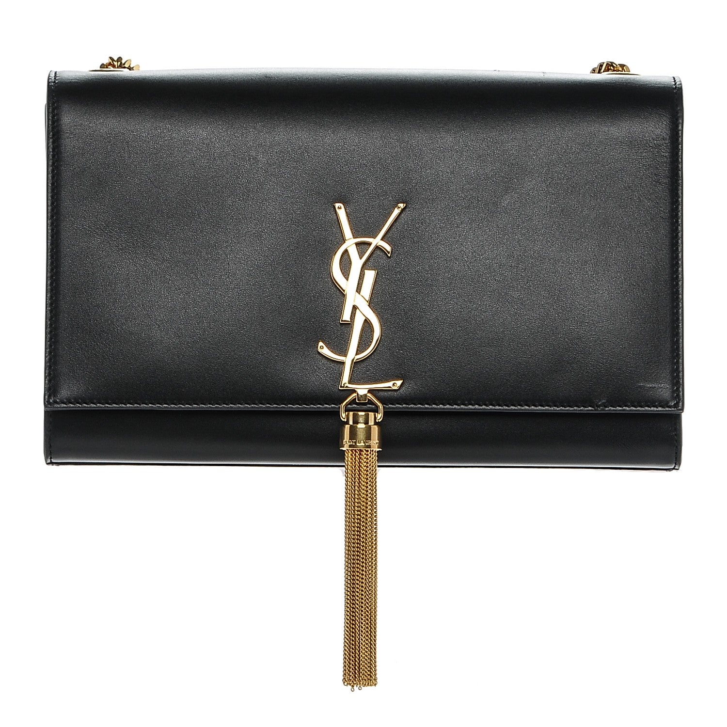 Saint Laurent Smooth Calfskin Medium Classic Monogram Kate Tassel Satchel Black 1 of 7