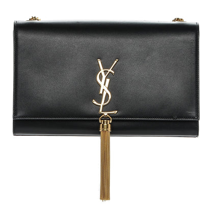 Saint Laurent Smooth Calfskin Medium Classic Monogram Kate Tassel Satchel Black 1 of 7
