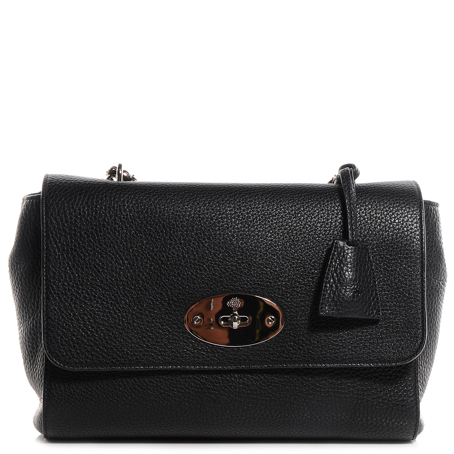 Soft Grain Leather Lily Flap Black