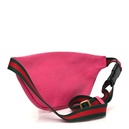 Gucci Grained Calfskin Small Logo Belt Bag Box Pink Green 3 of 10