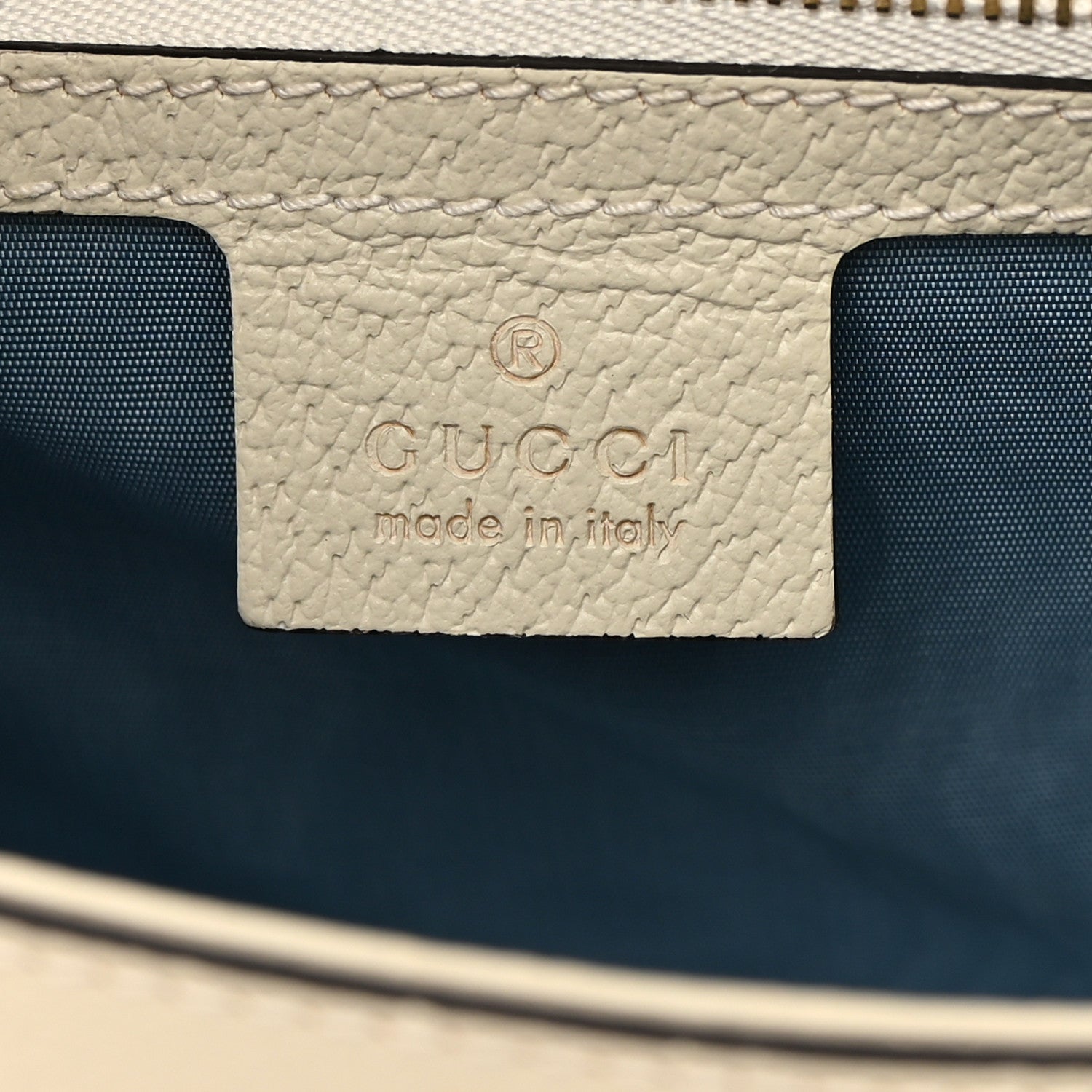 Gucci Textured Calfskin Bee Star Print Small Sylvie Shoulder Bag Mystic White 6 of 17