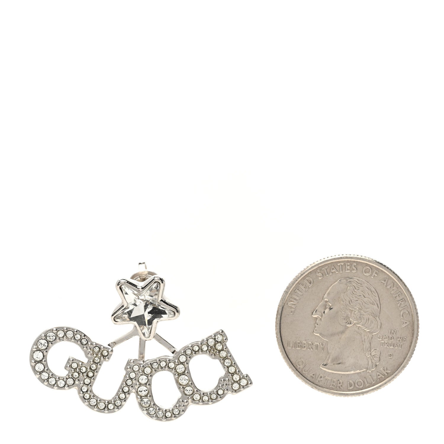 Gucci Crystal Star Logo Single Earring Silver 2 of 4