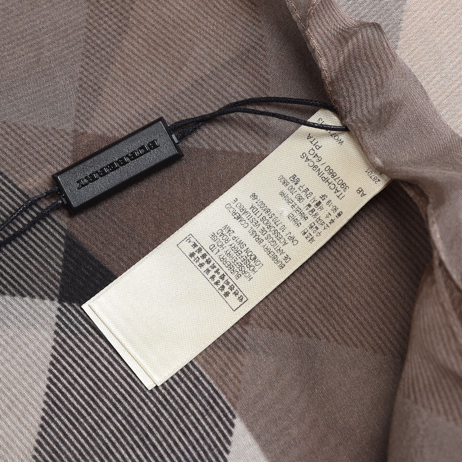 Burberry Silk Chiffon Smoked Check Scarf Trench 4 of 6