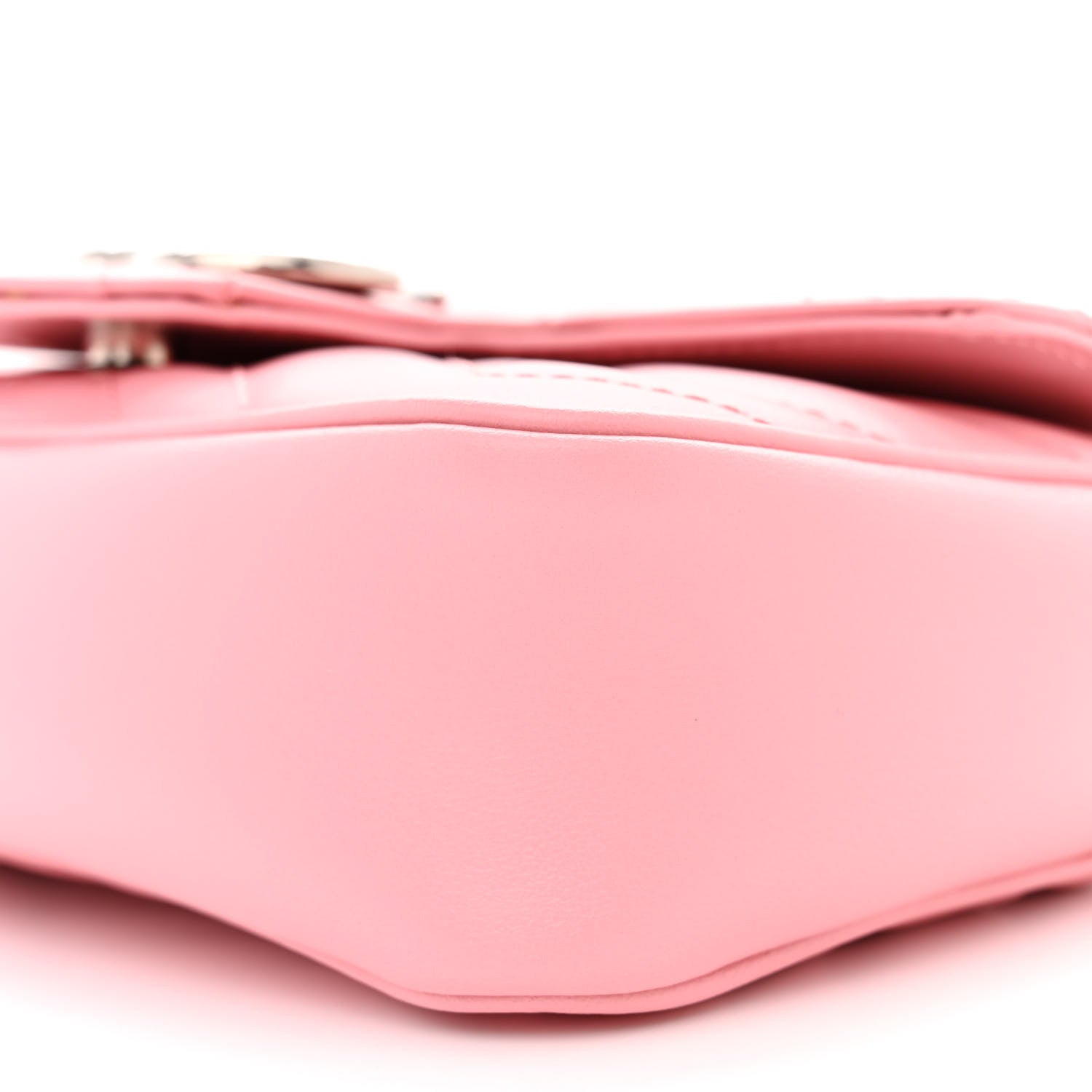 Gucci Calfskin Matelasse Super Mini GG Marmont Shoulder Bag Wild Rose 11 of 11