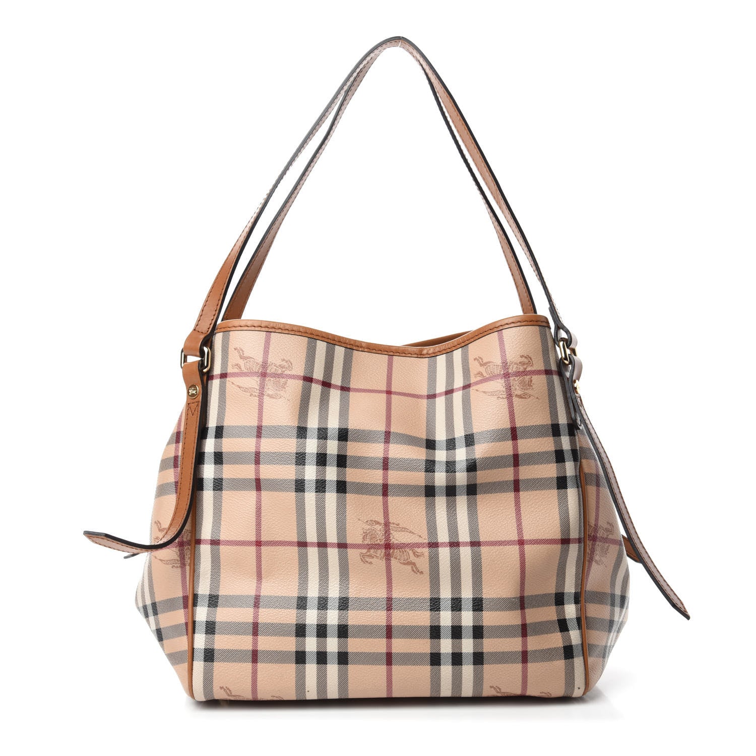Burberry Haymarket Check Small Canterbury Tote Brown 1 of 14